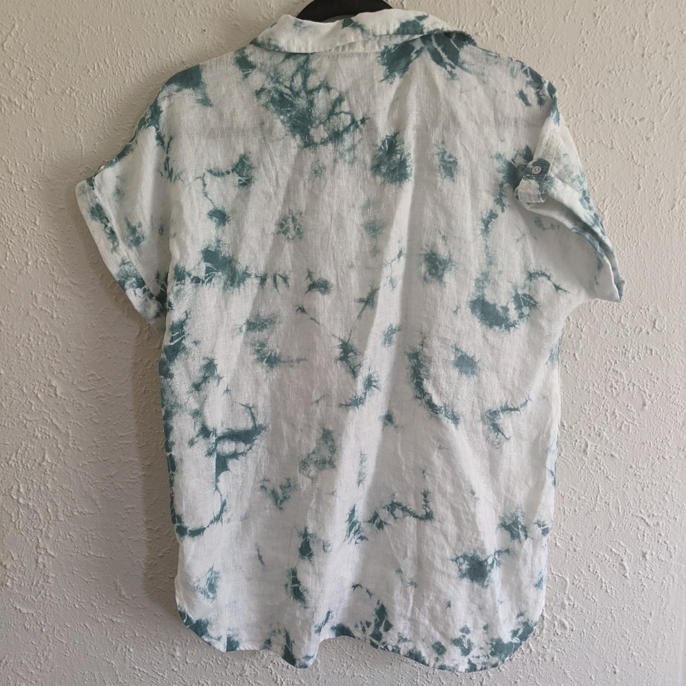 NWT Rachel Zoe Tie Dye Linen Top - Picture 8 of 8